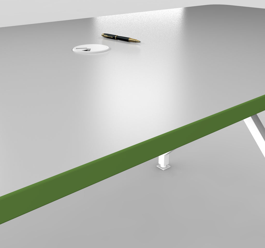 HotSpot Bar-Height Meeting and Dining Table Close up Green edge