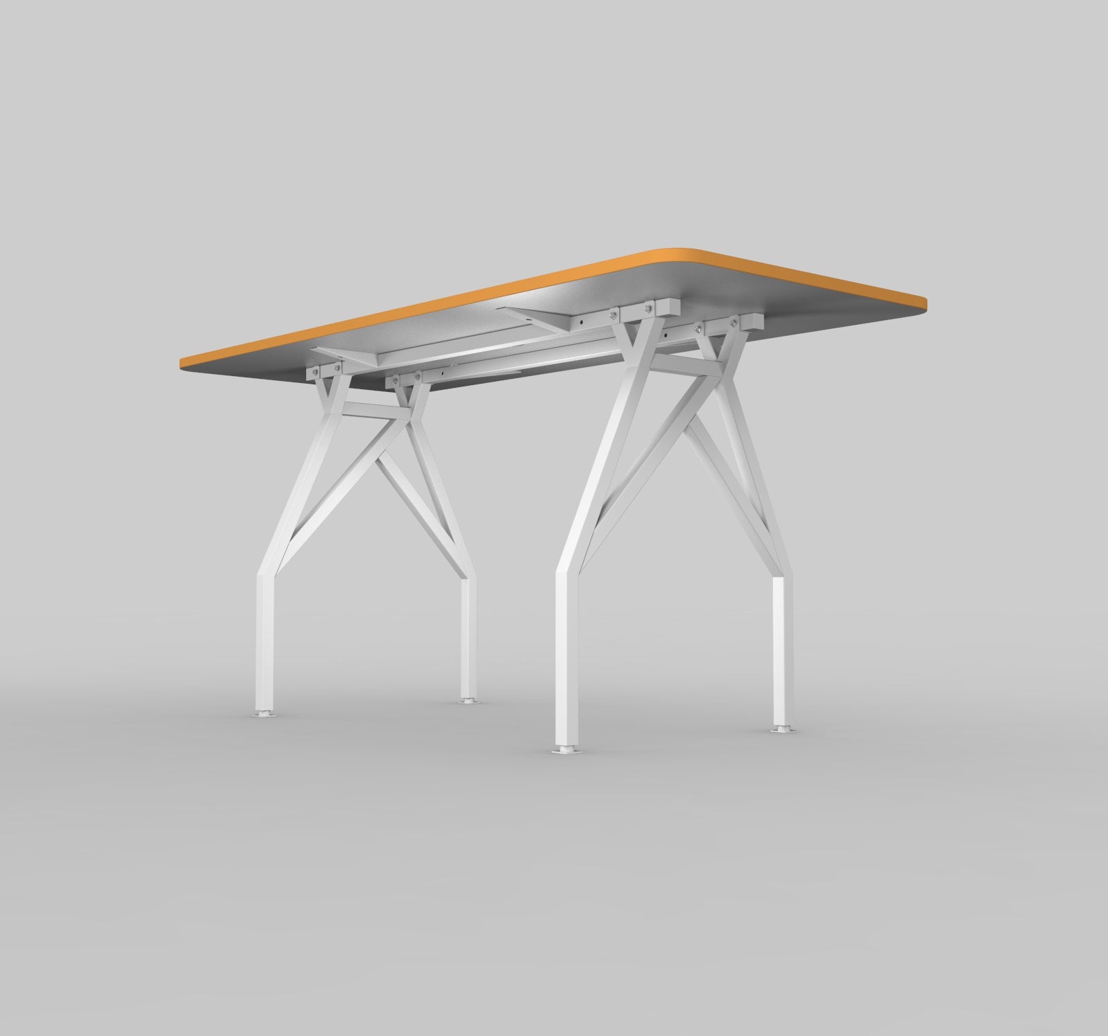 HotSpot Bar-Height Meeting and Dining Table Orange Edge Under