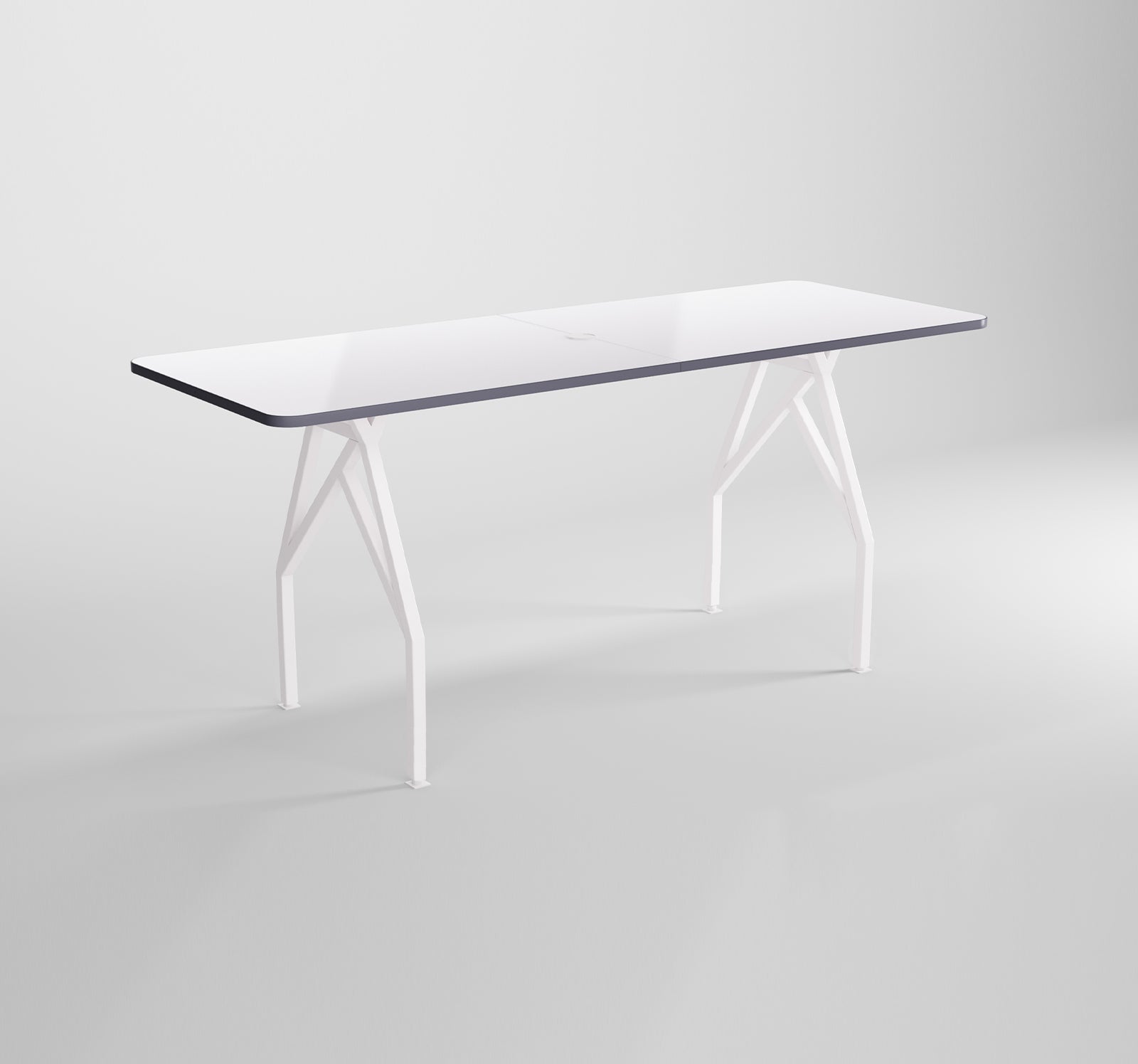 HotSpot Bar-Height Meeting and Dining Table grey edge
