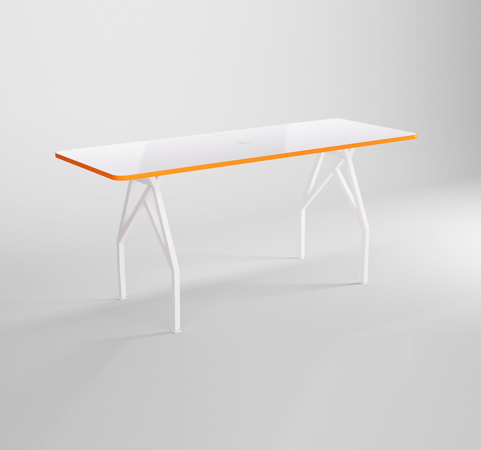 HotSpot Bar-Height Meeting and Dining Table Orange Edge