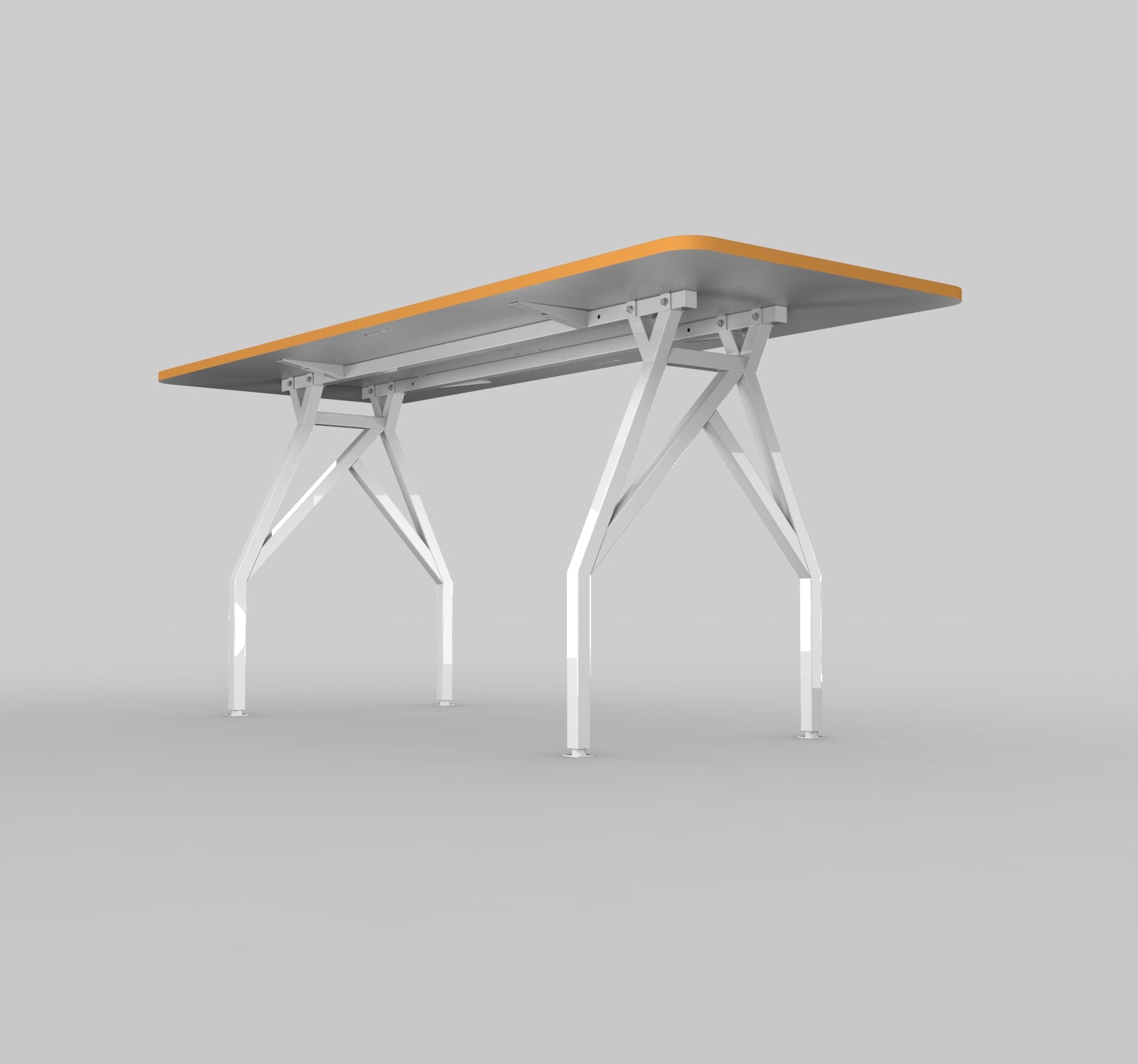 HotSpot Bar-Height Meeting and Dining Table Orange Edge Under