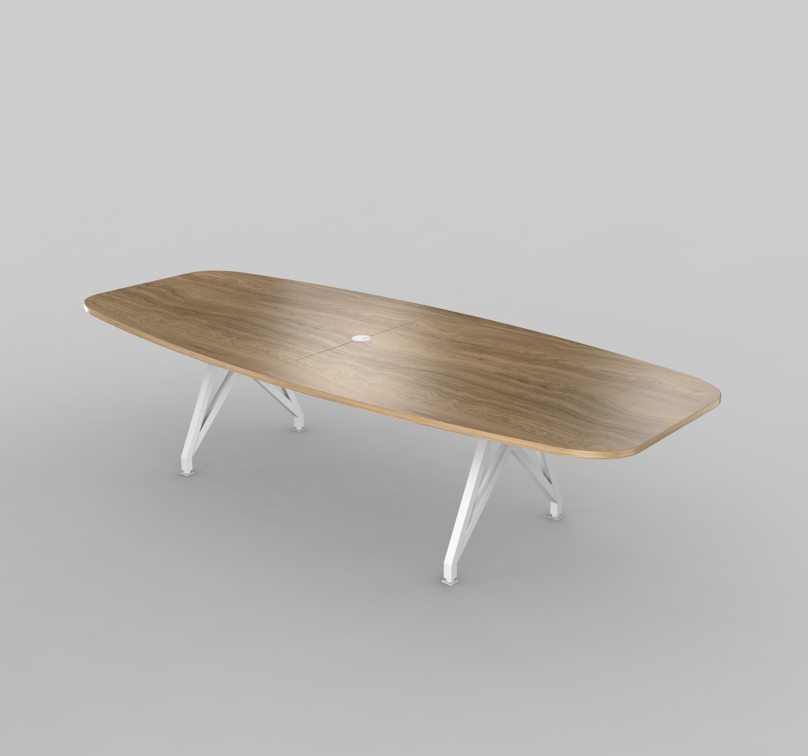 Modern Boat-Shaped Conference Table Overview