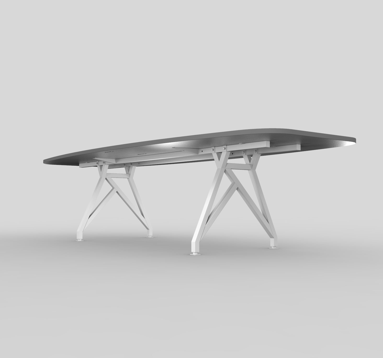 Modern Boat-Shaped Conference Table  Under