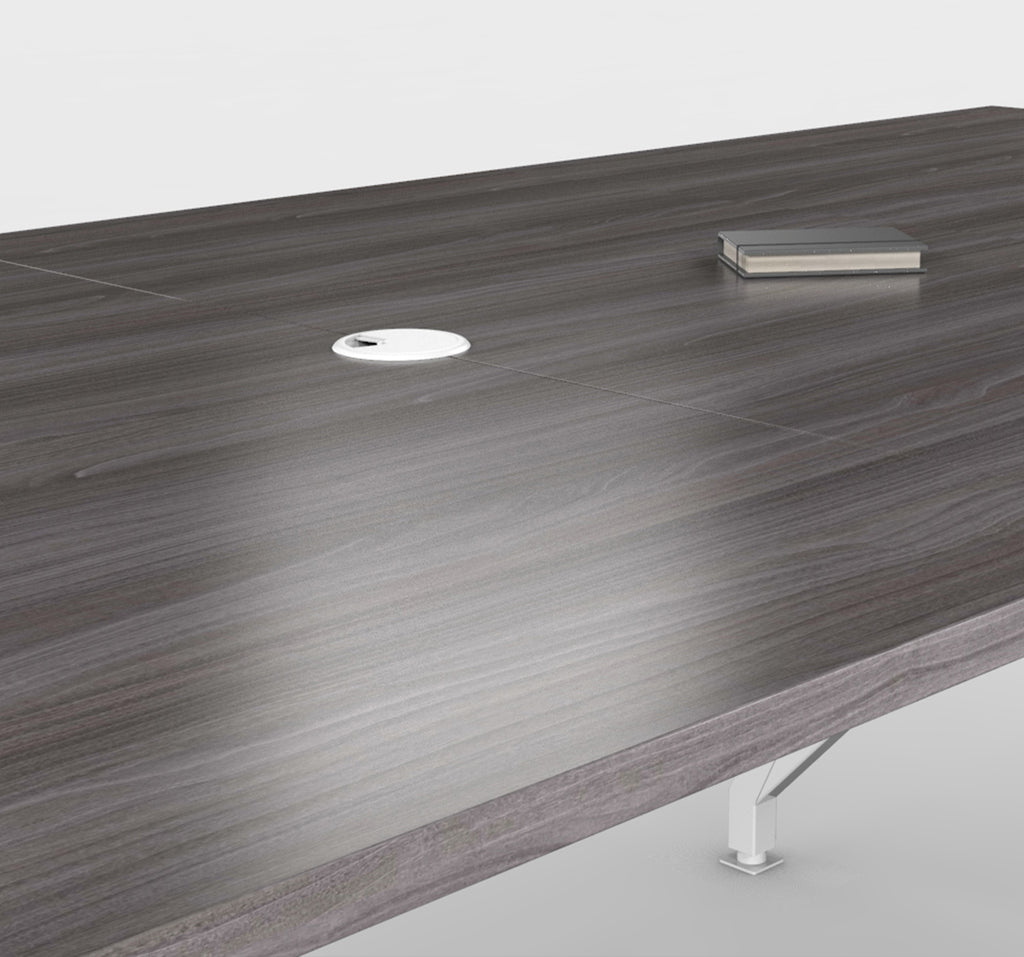 Modern Boat-Shaped Conference Table zoomed in