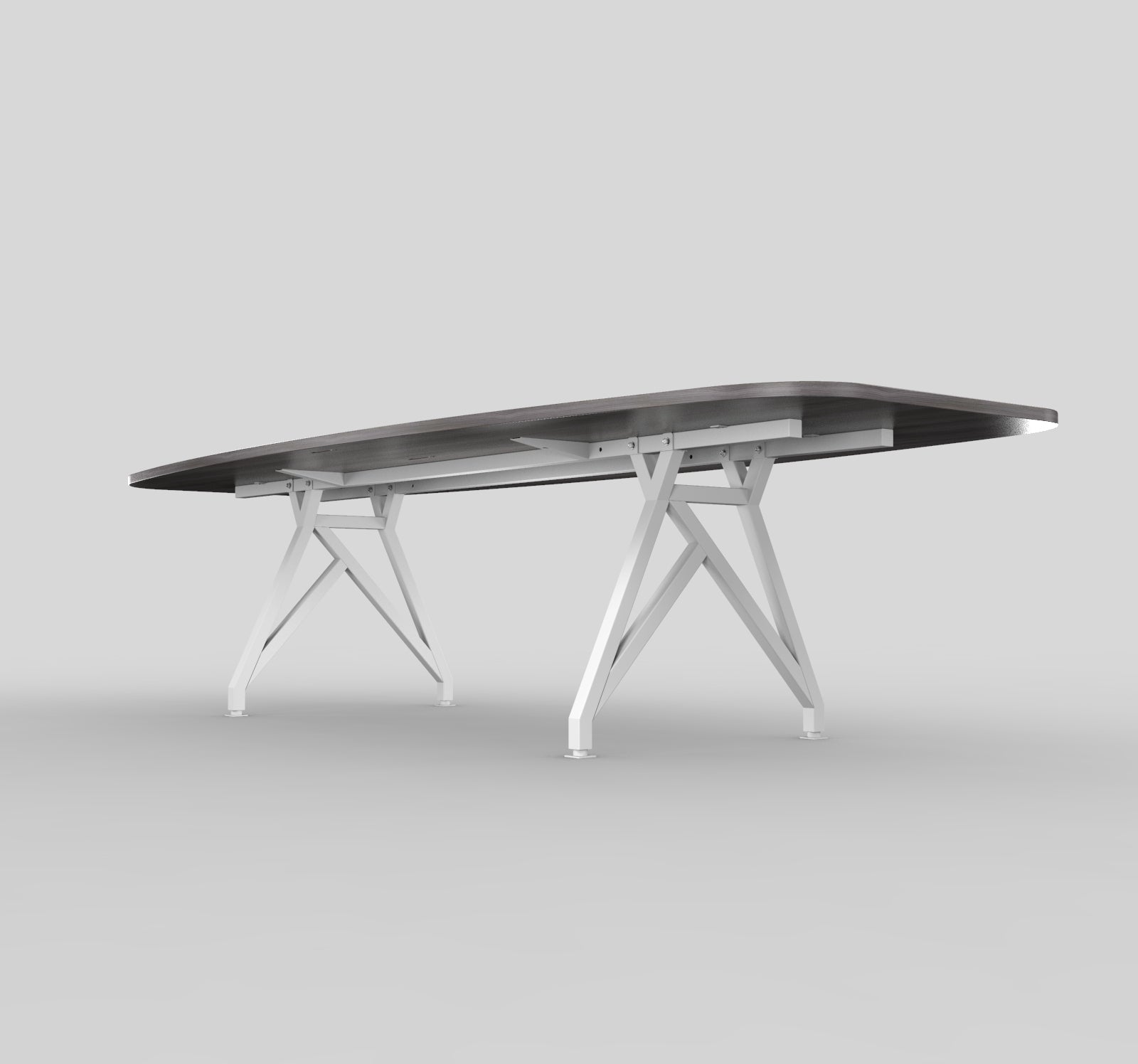 Modern Boat-Shaped Conference Table Under