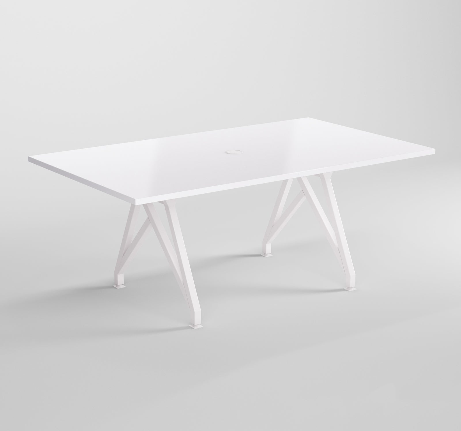 Modern Design Conference Table 6ft  White