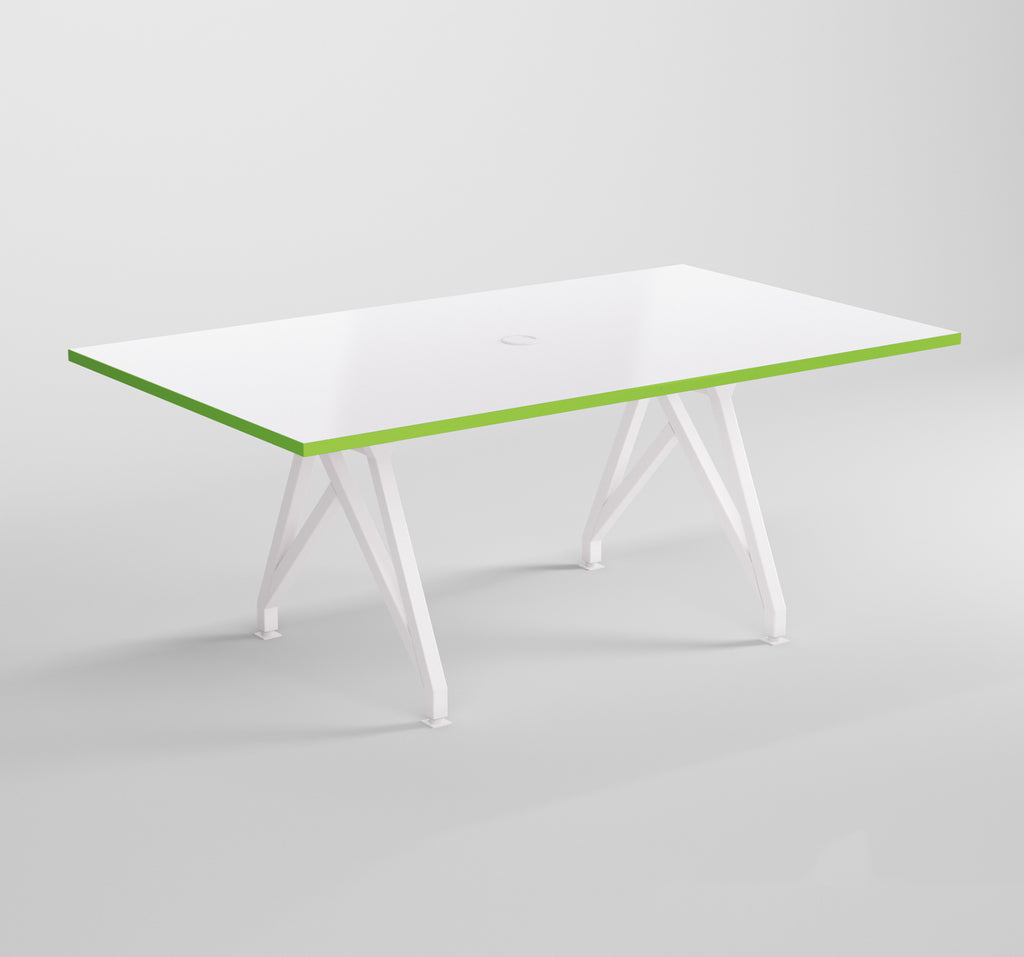 Modern Design Conference Table 6ft  Think Tank Green edge