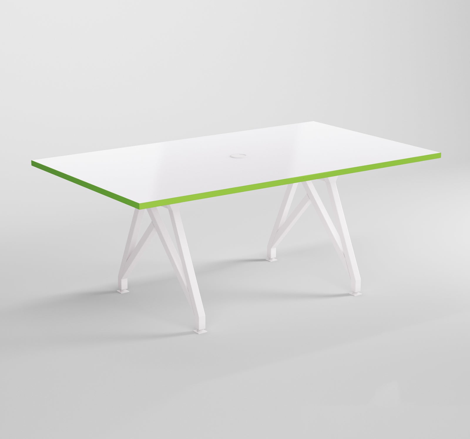 Modern Design Conference Table 6ft  Think Tank Green edge