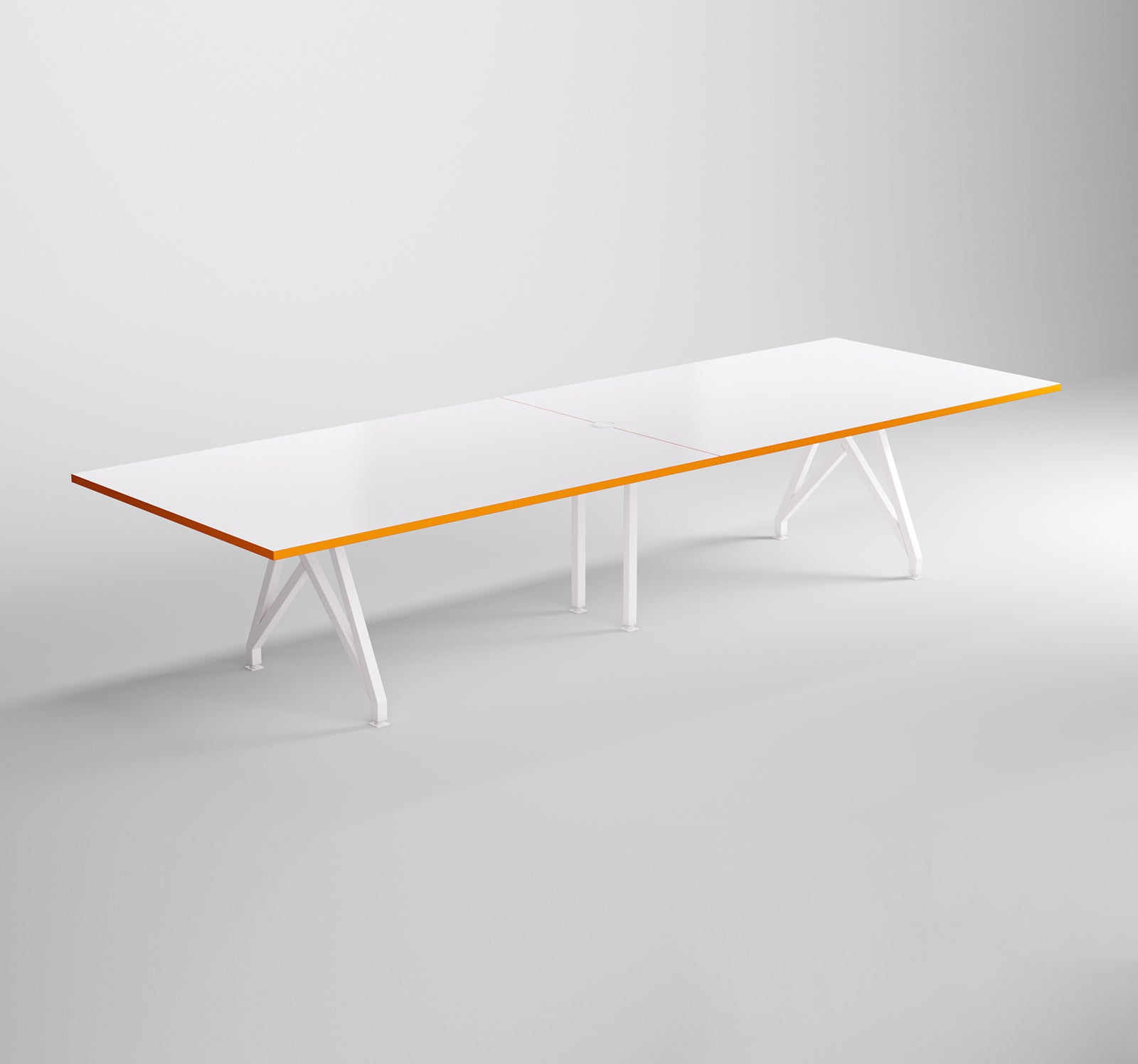 Modern Design Conference Table Think Tank 12 ft Orange Edge