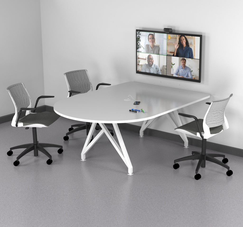 TeleMeet Moon-Shape Conference Table 